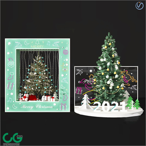 Modern Christmas tree window Meichen 3d model